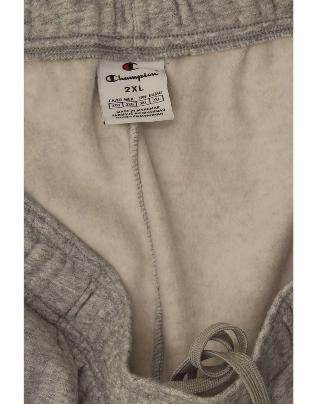 Calça de treino masculina Champion 2XL algodão manchado cinza