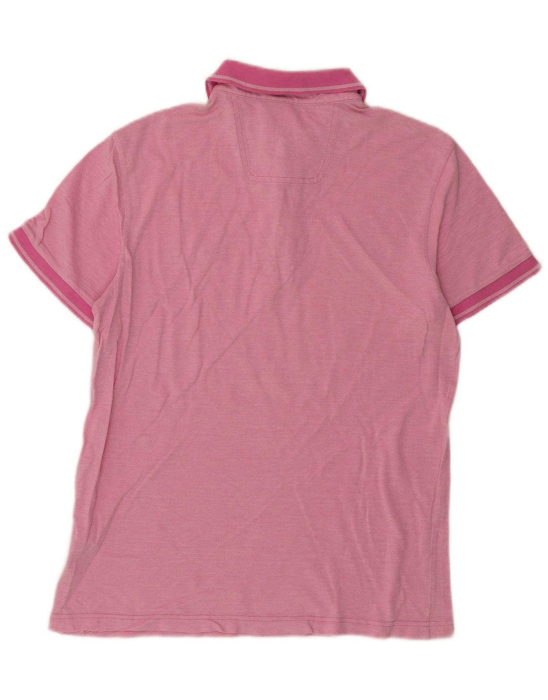Camisa polo masculina de ajuste regular Hugo Boss, algodão manchado rosa médio