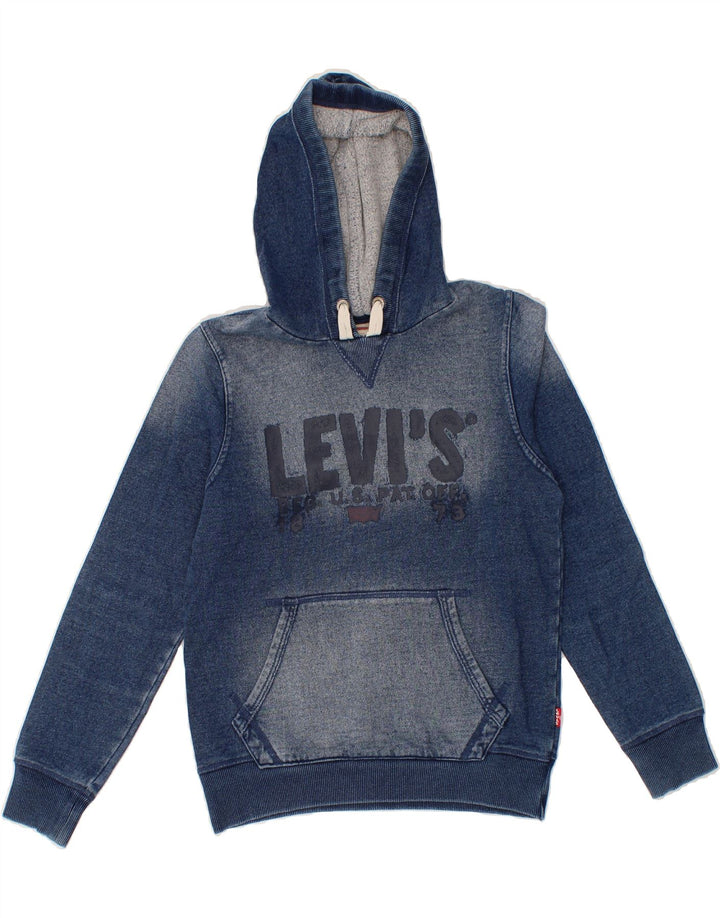 LEVI'S Girls Graphic Hoodie Jumper 11-12 Years Blue Cotton Vintage Levi's and Second-Hand Levi's from Messina Hembry 