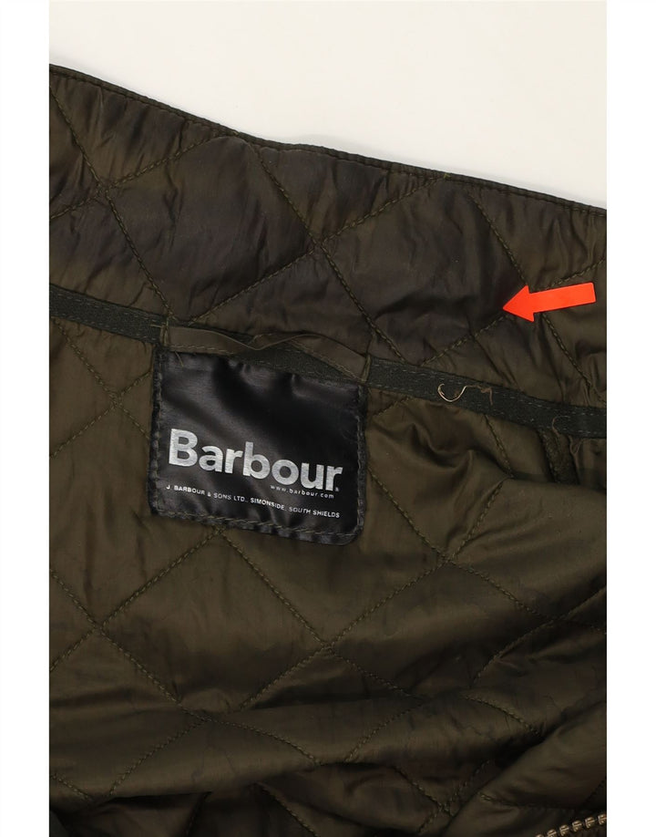 BARBOUR Mens Quilted Jacket UK 42 XL Khaki Polyamide Vintage Barbour and Second-Hand Barbour from Messina Hembry 