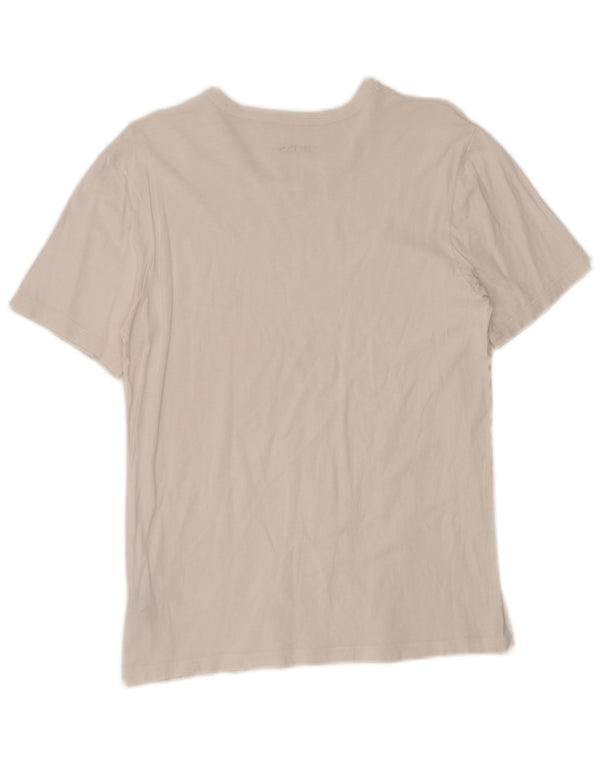 Camiseta feminina Hugo Boss UK 12 algodão branco médio