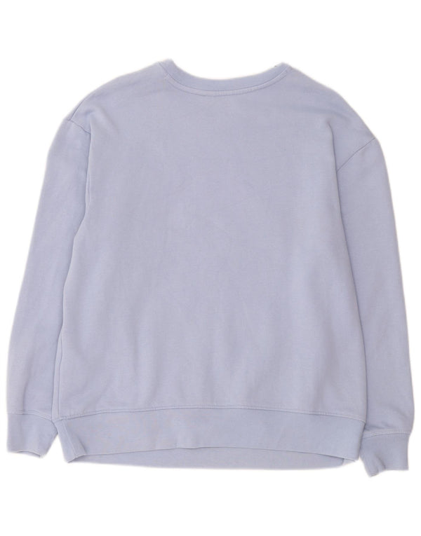 Suéter gráfico feminino Marks & Spencer Reino Unido 14 grande algodão azul