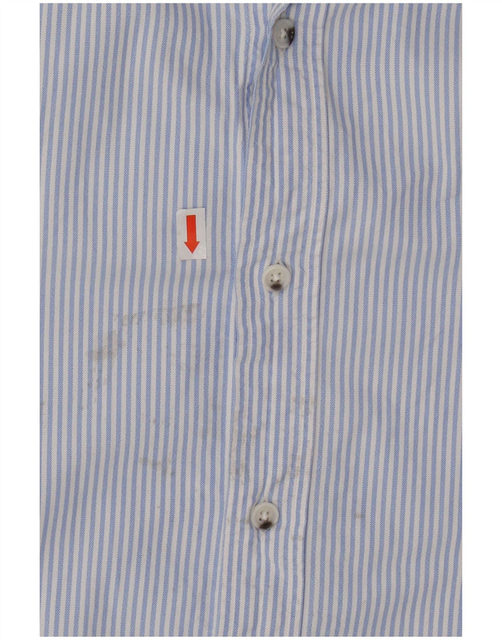 Camisa masculina MASSIMO DUTTI risca de giz azul médio