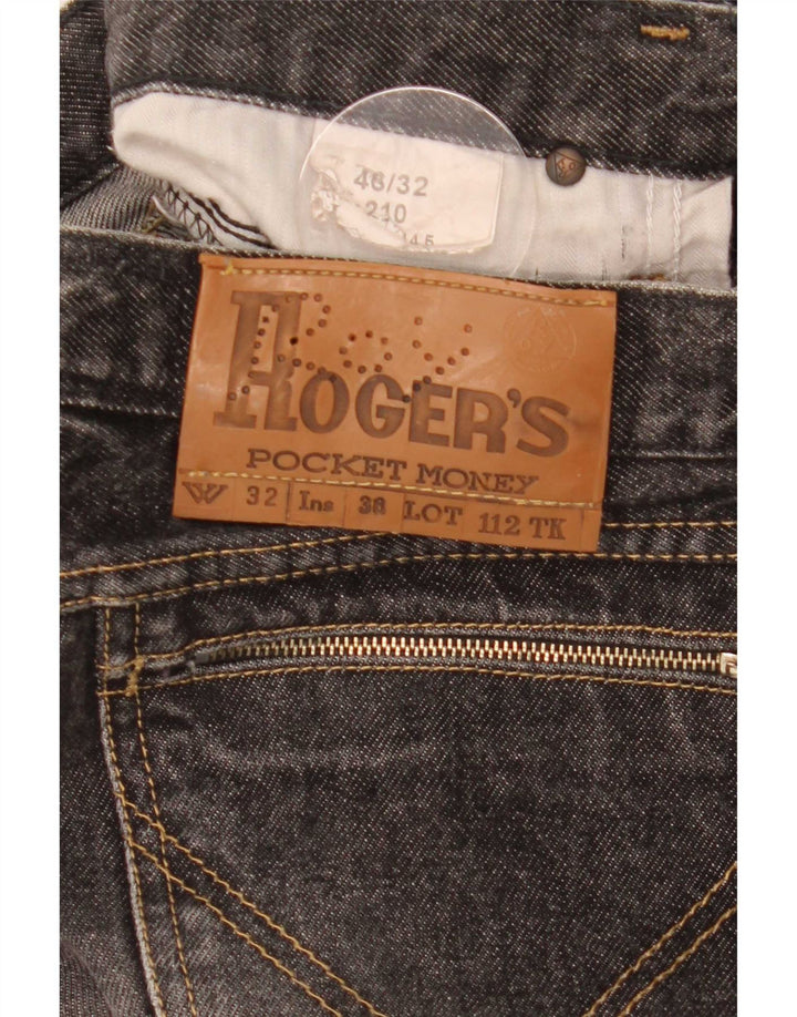 Calça jeans reta masculina Roy Rogers W32 L35 algodão cinza