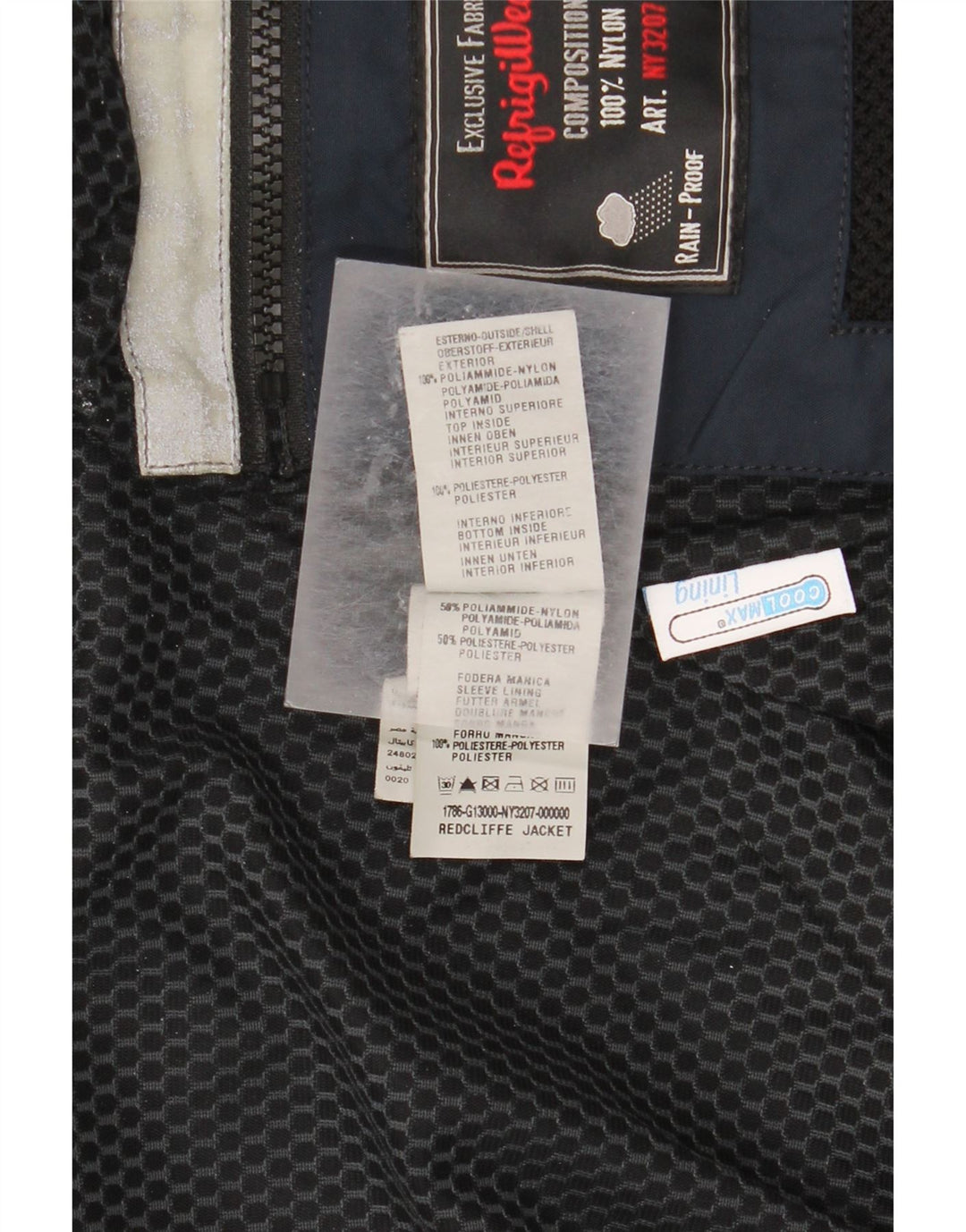 Jaqueta bomber masculina Refrigiwear UK 40 grande azul marinho poliamida