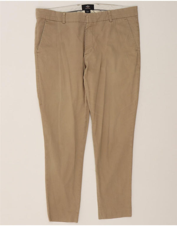 Calça Dockers Mens Extra Sim Fit Chino W34 L28 Algodão Bege