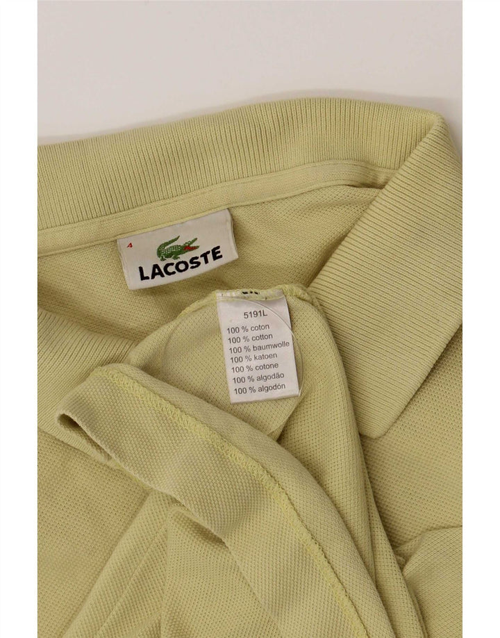 Camisa polo masculina Lacoste Regular Fit tamanho 4 médio algodão amarelo