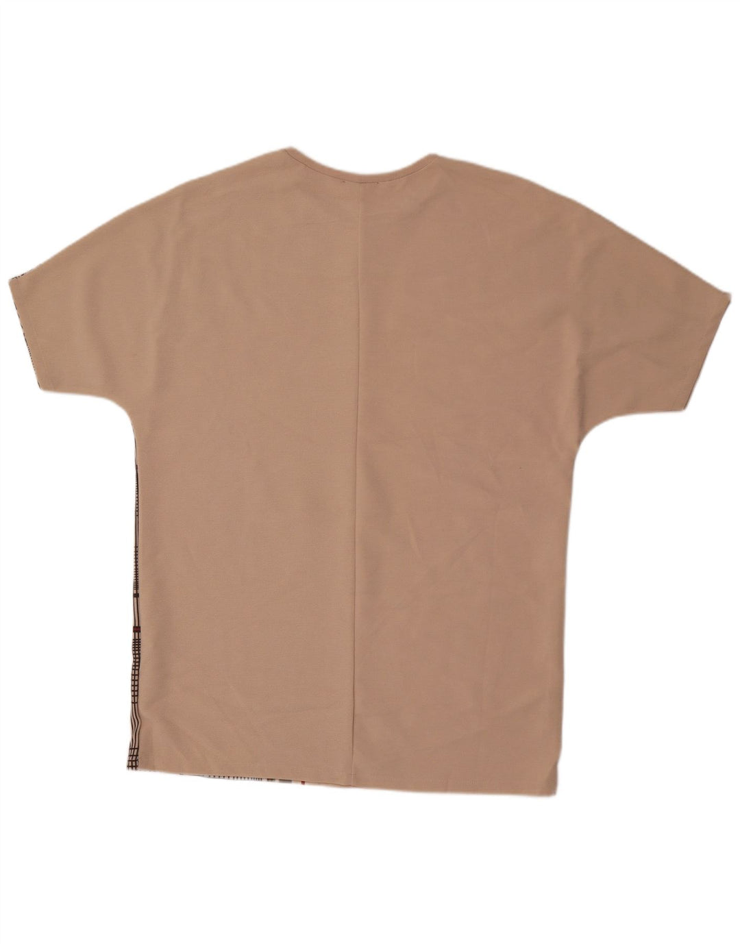 Vestido feminino Zara Oversized Shift Reino Unido 16 grande poliéster floral bege