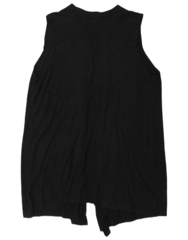 Suéter cardigã feminino Longline Marks & Spencer Reino Unido 14 médio preto