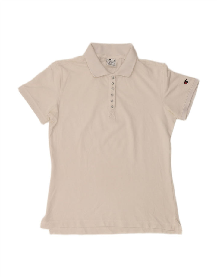 Camisa polo feminina CHAMPION UK 12 médio branco