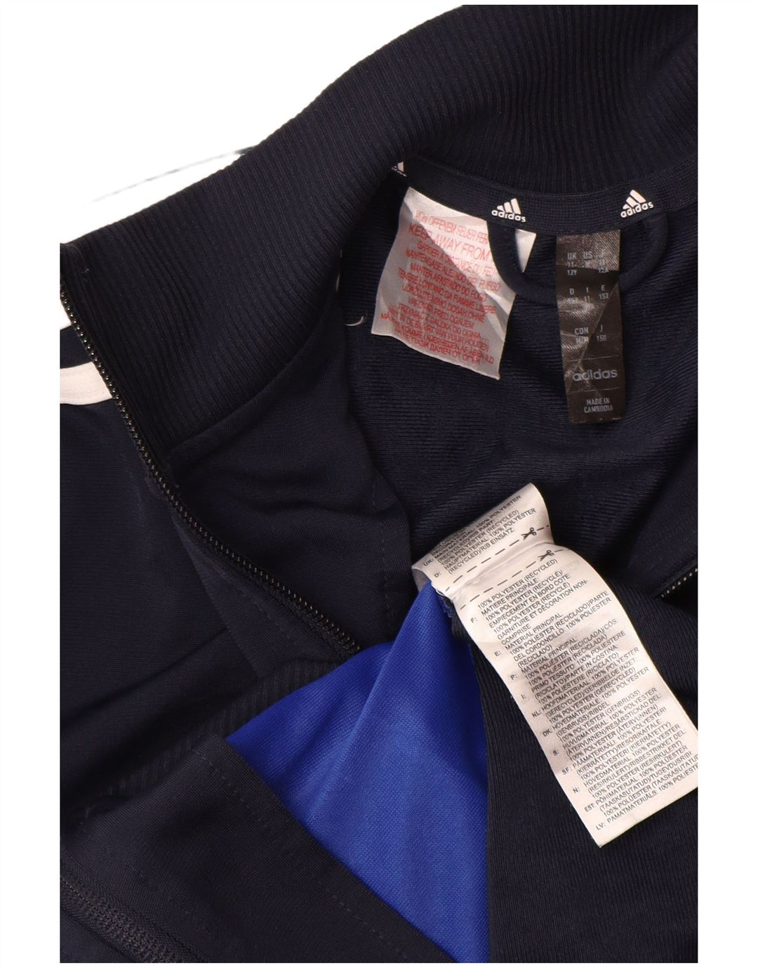 Jaqueta ADIDAS Menino Aeroready Top 11-12 Anos Azul Marinho