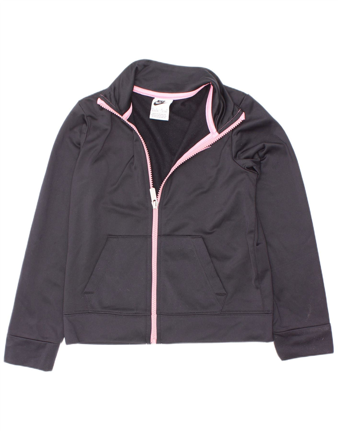 Jaqueta Nike Girls Tracksuit Top 6-7 Anos Grande Poliéster Preto