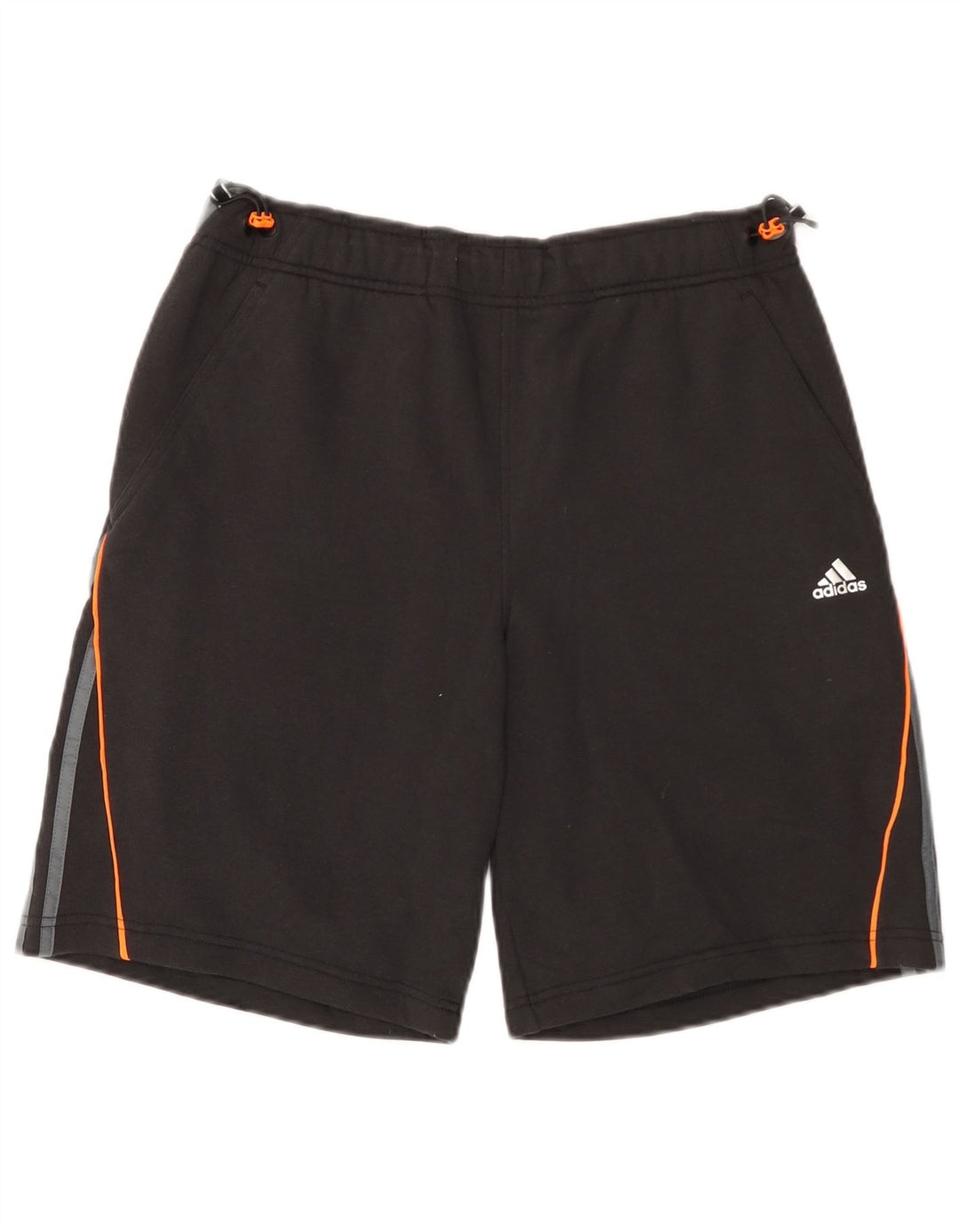 Shorts esportivos masculinos Adidas médio preto colorblock algodão