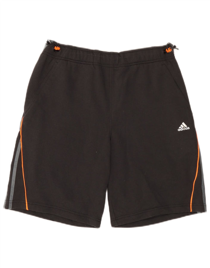 Shorts esportivos masculinos Adidas médio preto colorblock algodão