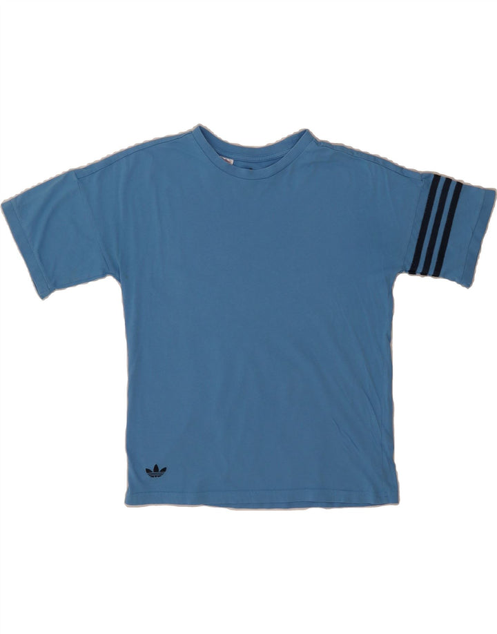 ADIDAS Boys T-Shirt Top 11-12 Years Blue Cotton Vintage Adidas and Second-Hand Adidas from Messina Hembry 