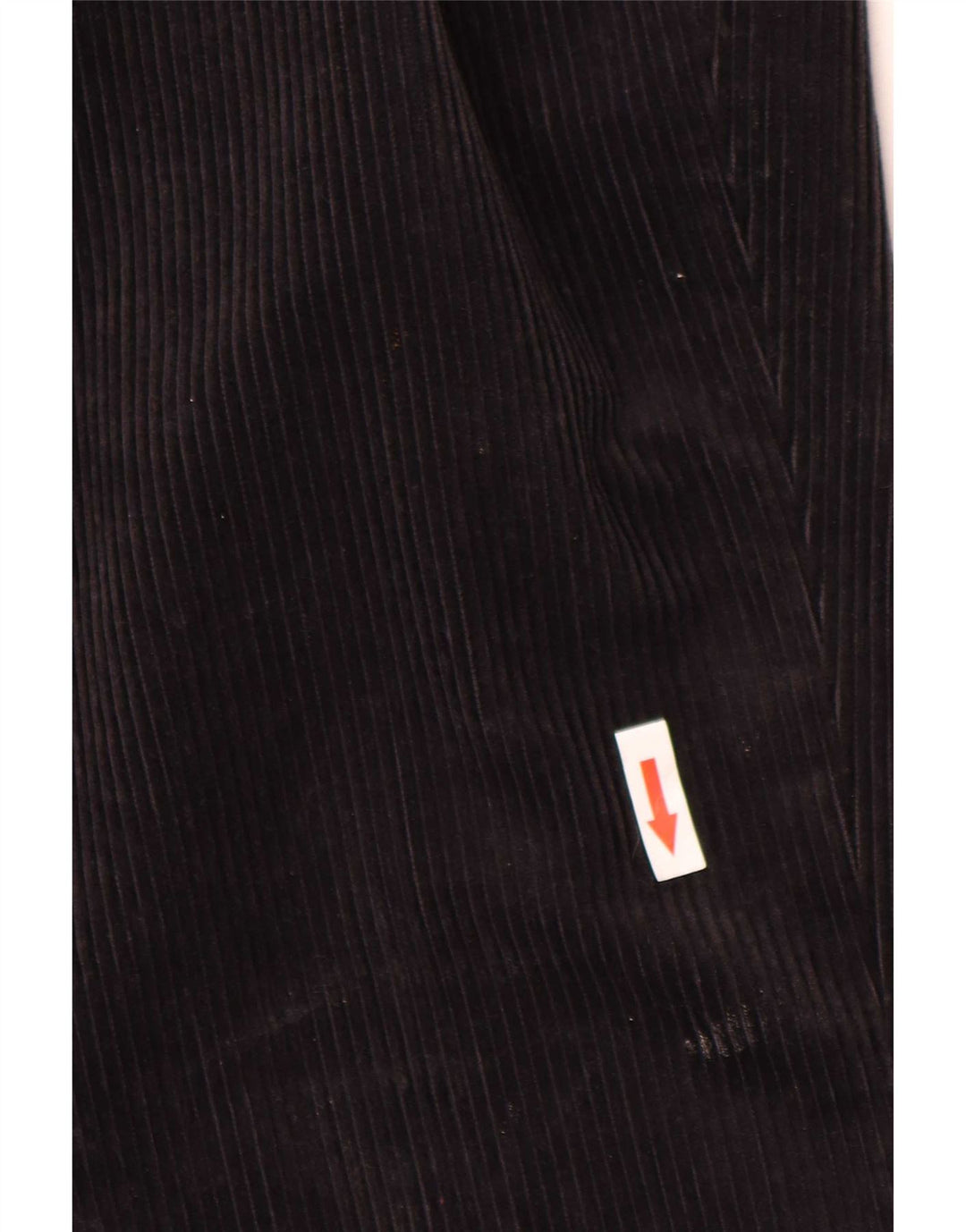 Calça masculina reta regular de veludo cotelê Marks & Spencer W44 L29 preta