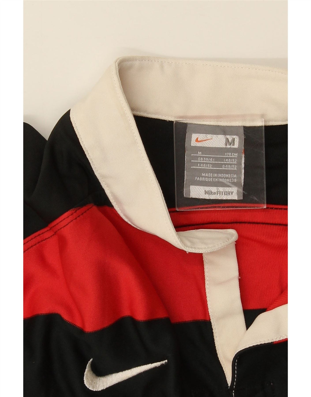 Camiseta gráfica masculina NIKE Top médio listrado vermelho