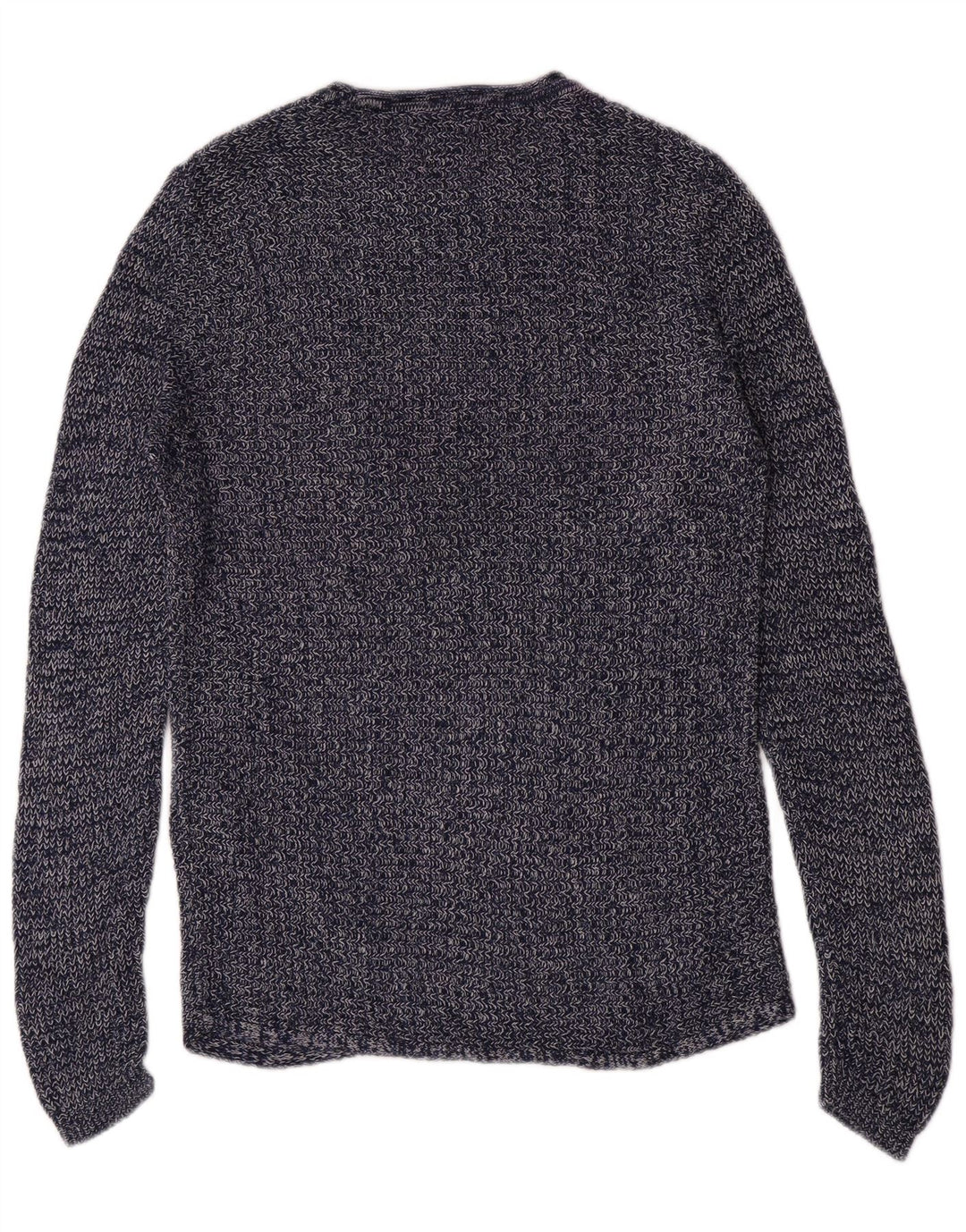 Suéter masculino Jack & Jones com gola redonda, algodão azul marinho médio