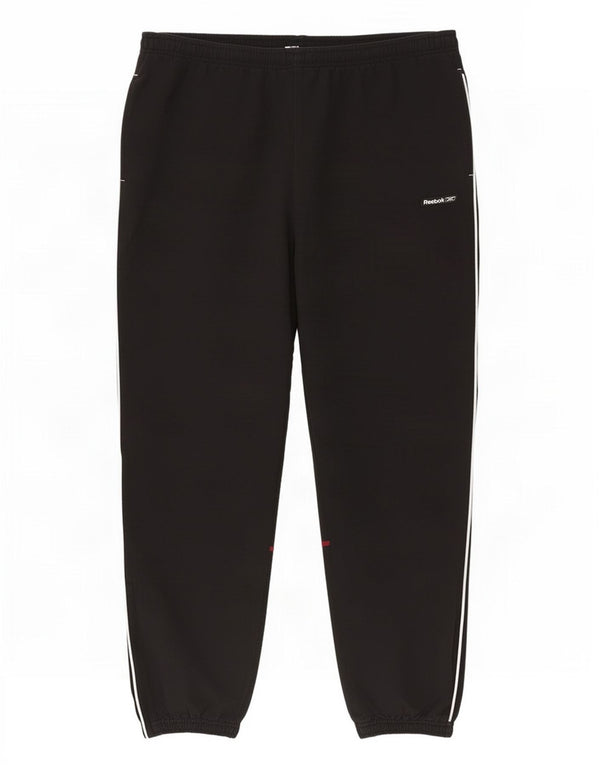 Reebok Mens Treino Calças Joggers Grande Poliéster Preto