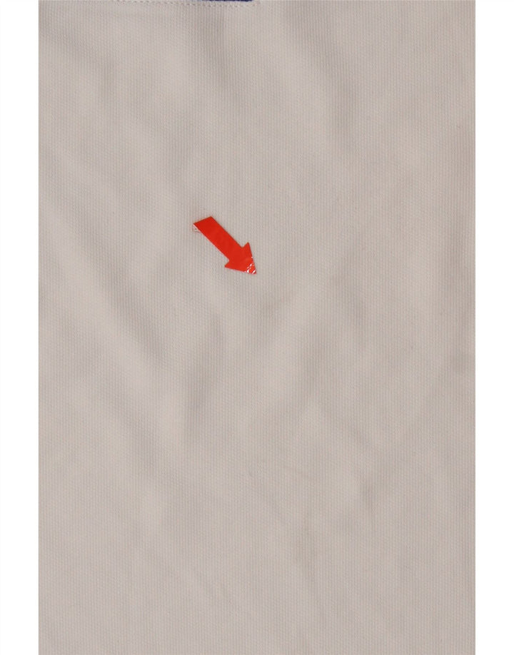 Camisa polo masculina Lacoste tamanho 3 pequeno poliéster branco colorblock