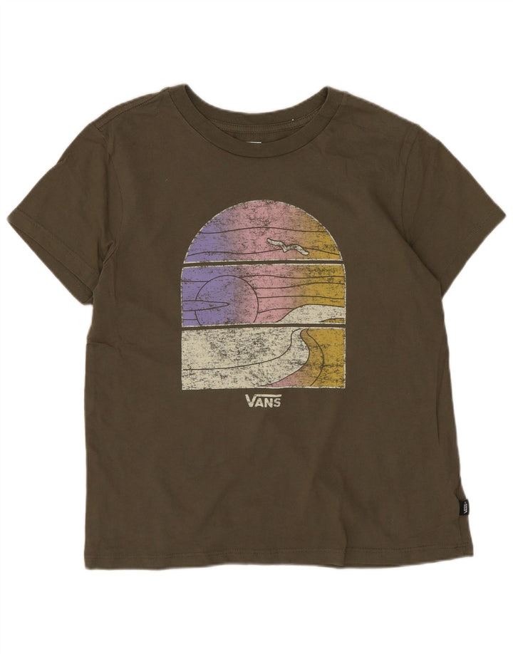 Camiseta Vans Meninos Graphic 10-11 Anos Médio Algodão Cáqui