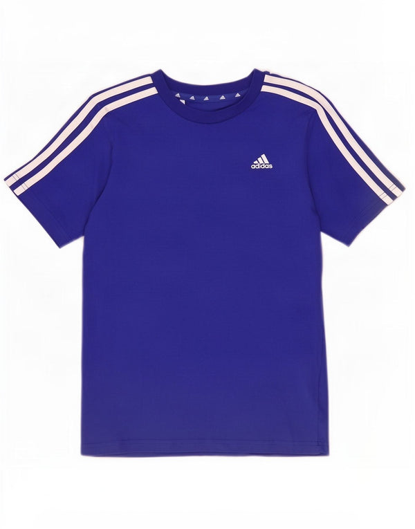 Camiseta Adidas Menino 11-12 Anos Azul Algodão