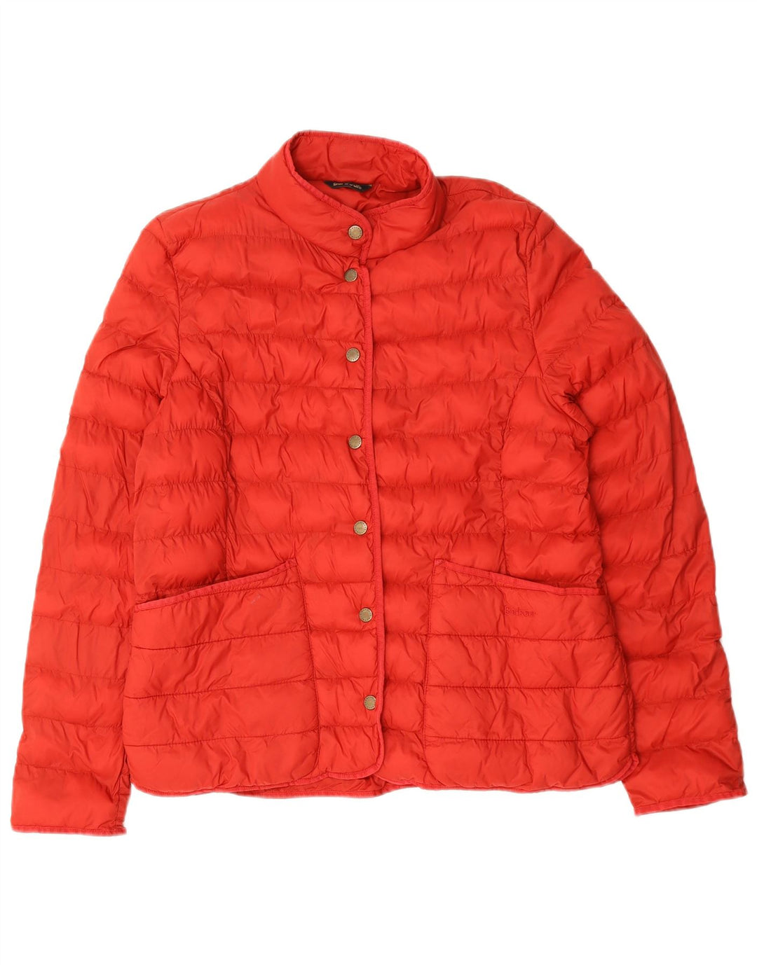Jaqueta acolchoada feminina Barbour UK 16 grande vermelha
