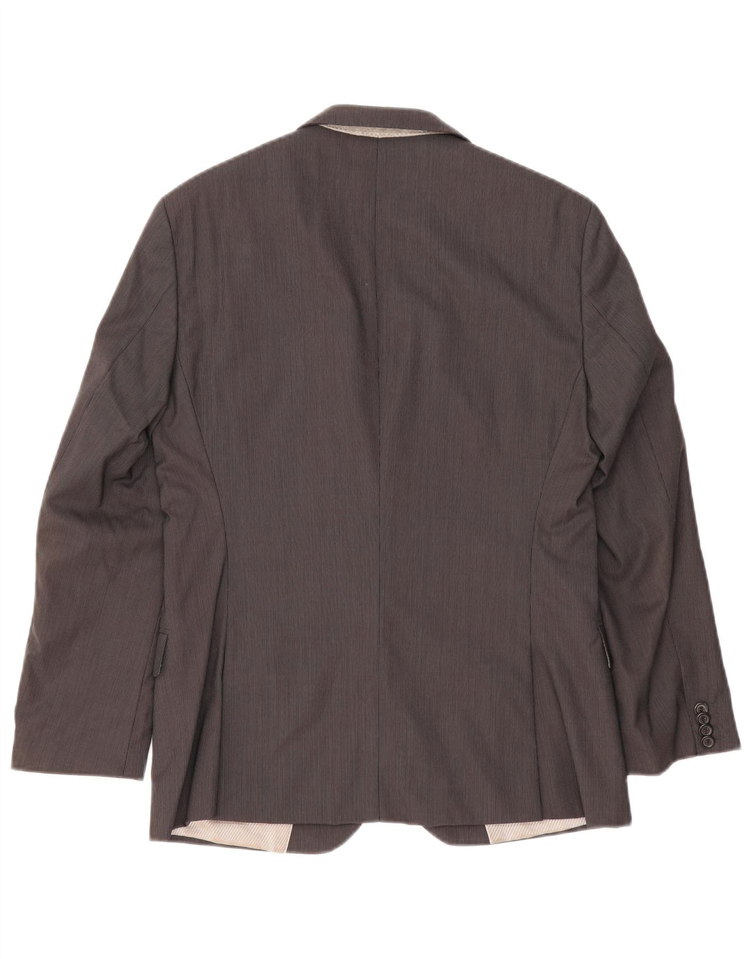 Jaqueta blazer masculina Hugo Boss com 2 botões UE 46 pequena lã cinza