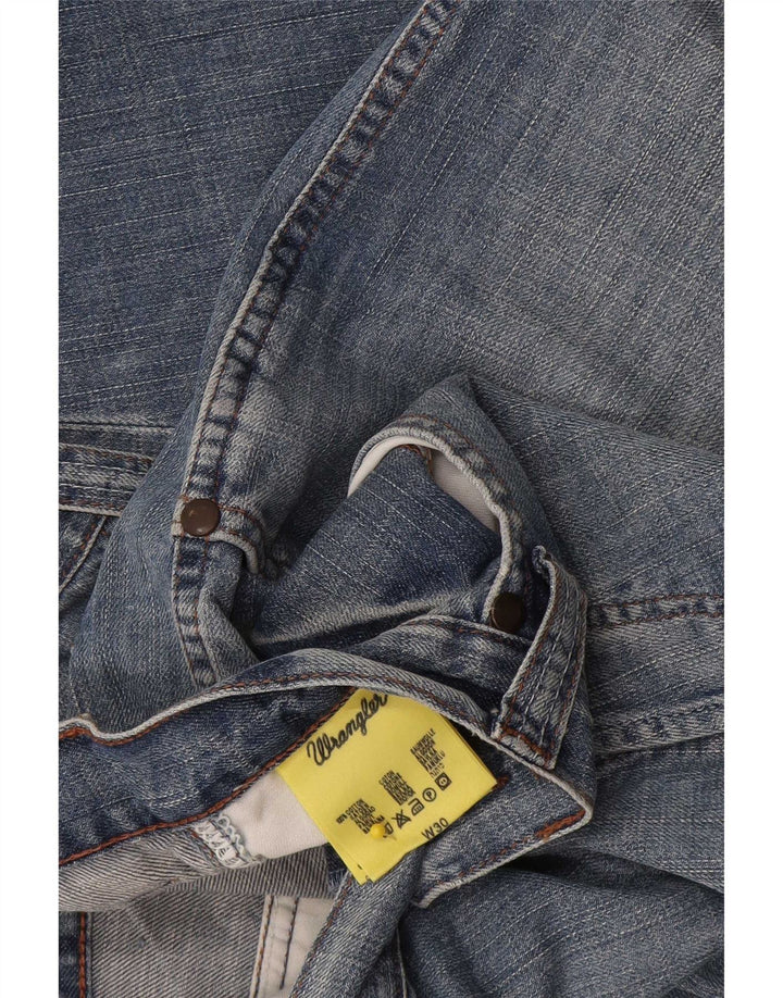 Wrangler Mens Denim Cargo Shorts W30 Algodão Azul Médio