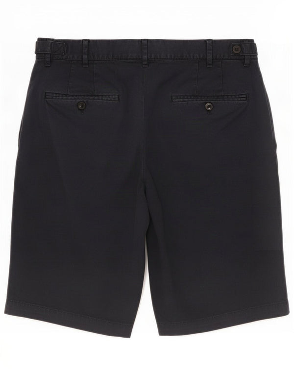 Zara Mens Chino Shorts EU 42 Grande W32 Azul Marinho Algodão