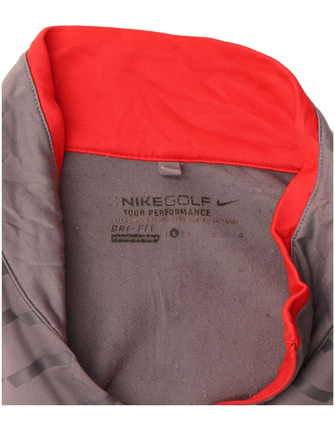 Nike Mens Dri Fit Zip Neck Pullover Treino Top Grande Listrado Cinza