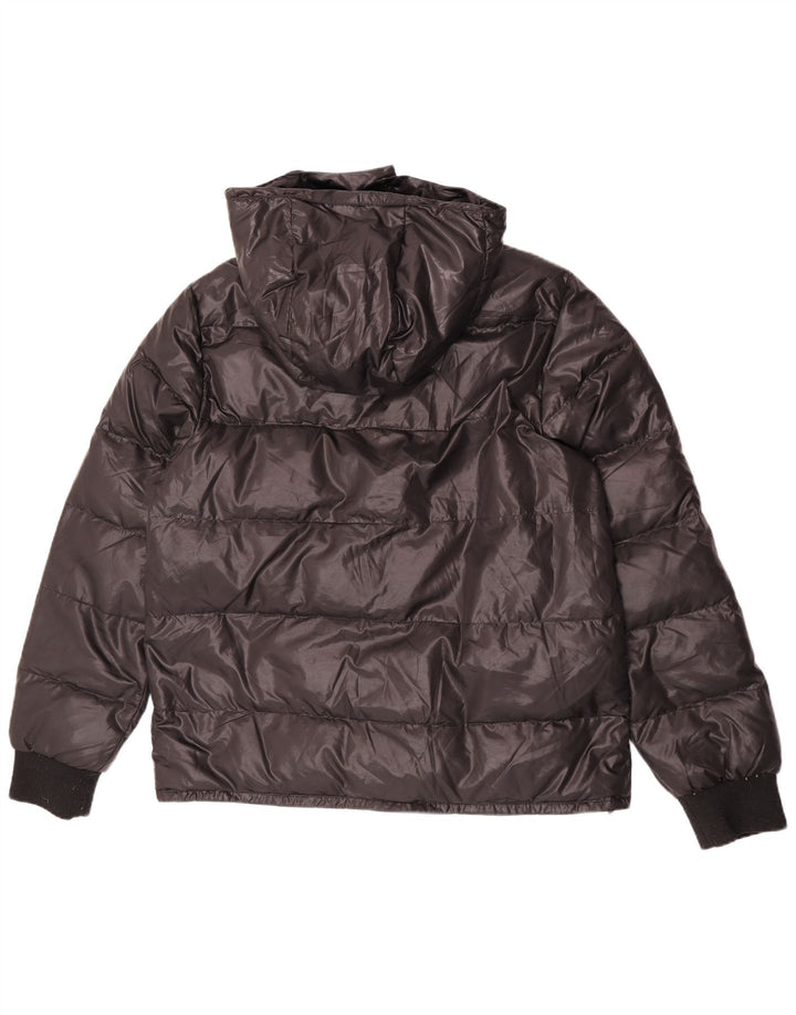 Jaqueta masculina acolchoada com capuz Lotto UK 44 2XL poliéster preto