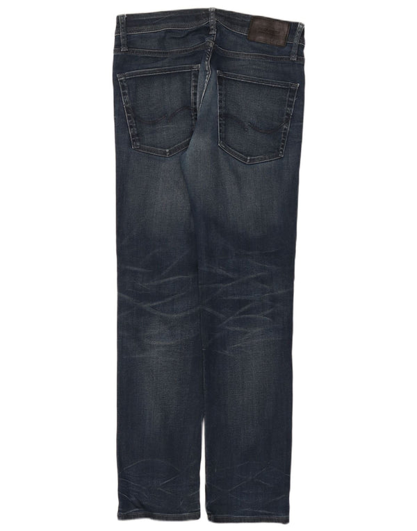 Jeans retos masculinos Jack & Jones W32 L32 algodão azul