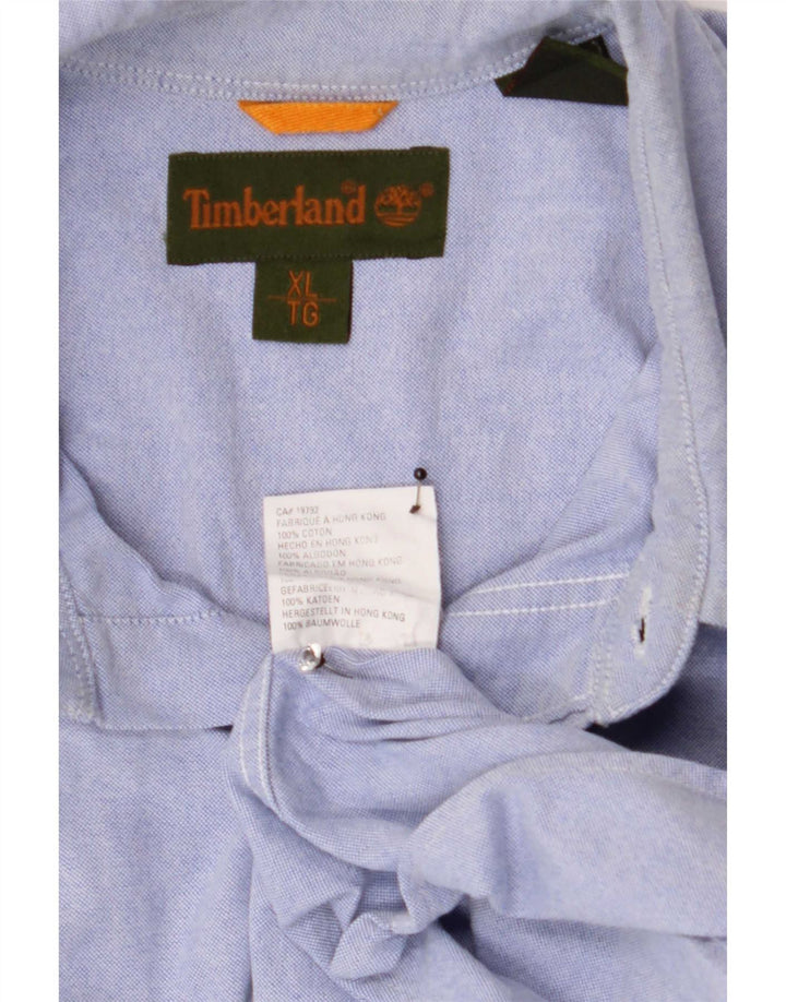 Camisa masculina Timberland XL azul algodão