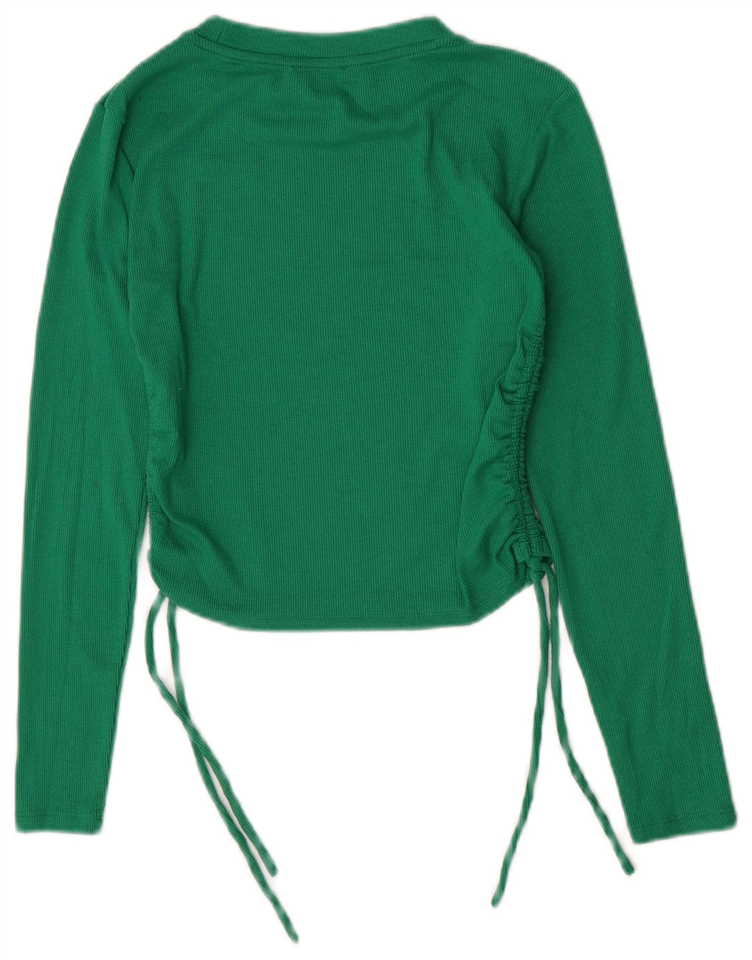 Zara Womens Crop Top Manga Longa Reino Unido 14 Grande Verde
