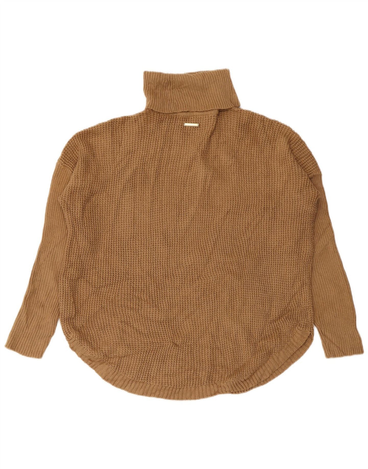 Suéter feminino MICHAEL KORS com gola redonda Reino Unido 12 algodão bege médio