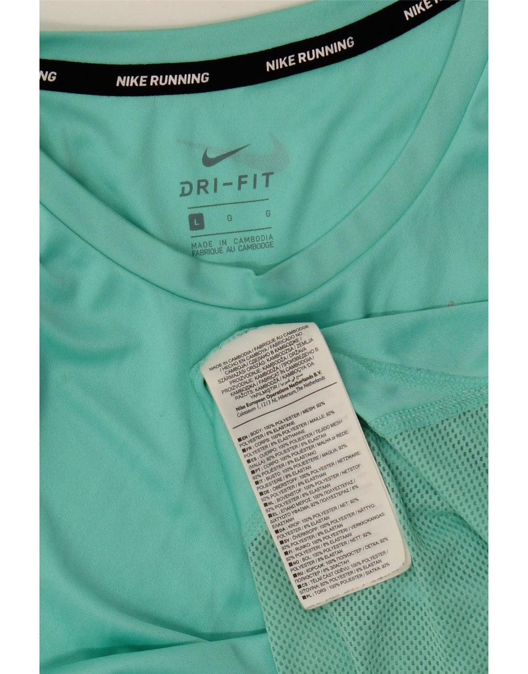 Nike Womens Dri Fit Vest Top UK 14 Grande Poliéster Verde