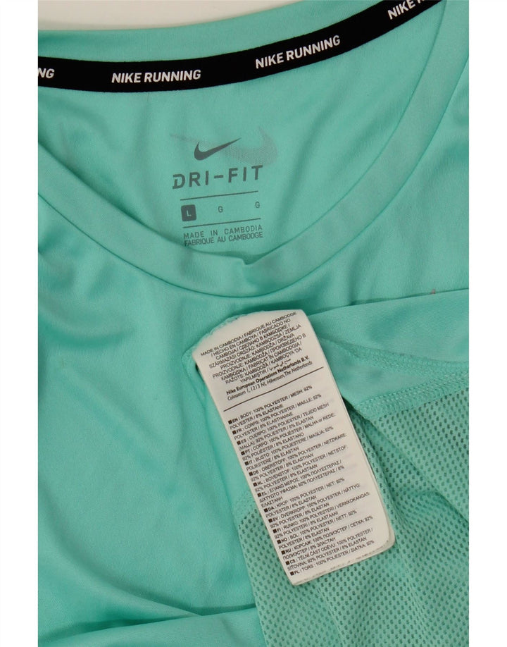 Nike Womens Dri Fit Vest Top UK 14 Grande Poliéster Verde