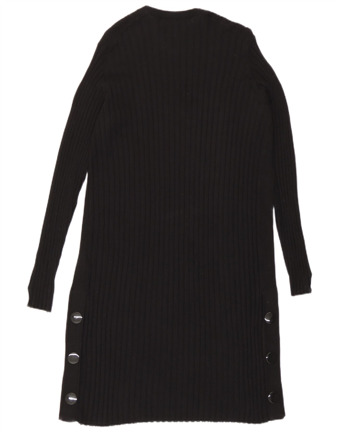 Marks & Spencer Suéter feminino Longline Open Cardigan Reino Unido 10 Pequeno Preto