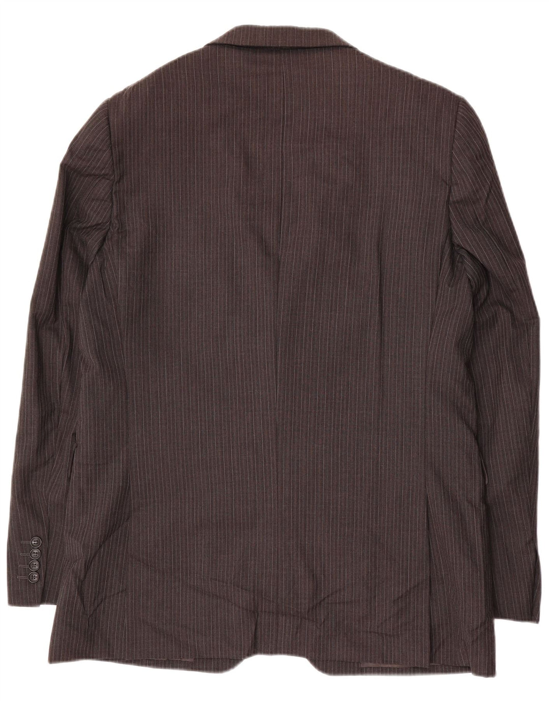 Jaqueta blazer masculina Jaeger com 2 botões Reino Unido 42 XL cinza risca de giz lã