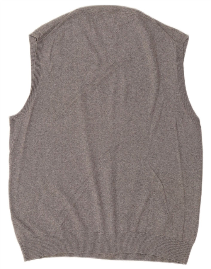 TOMMY HILFIGER Mens Vest Tank Top Large Grey Cotton