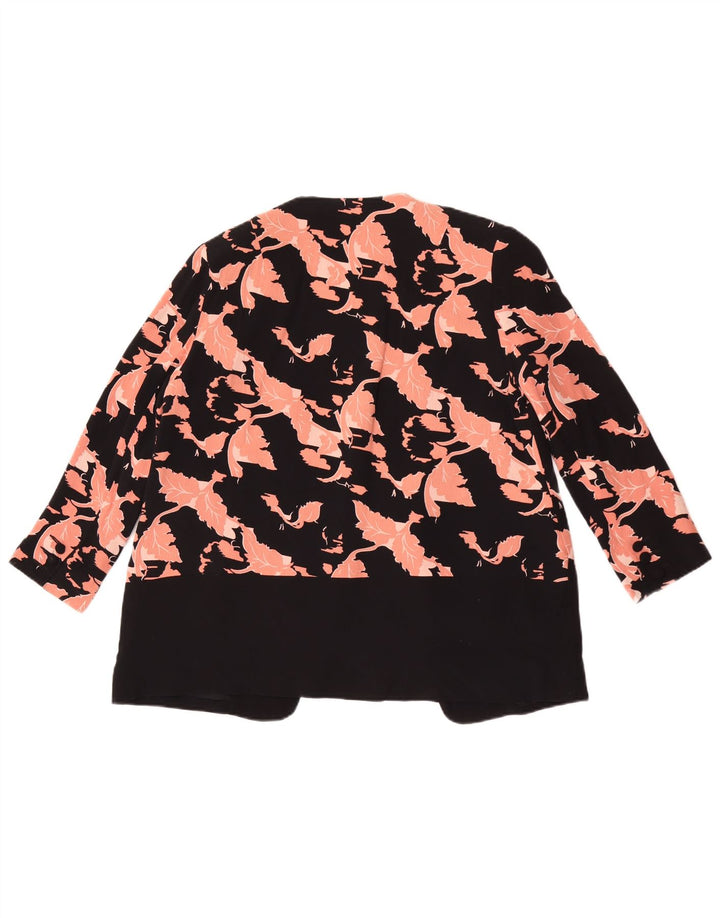 Jaqueta blazer feminina French Connection de ajuste solto Reino Unido 8 pequena floral preta