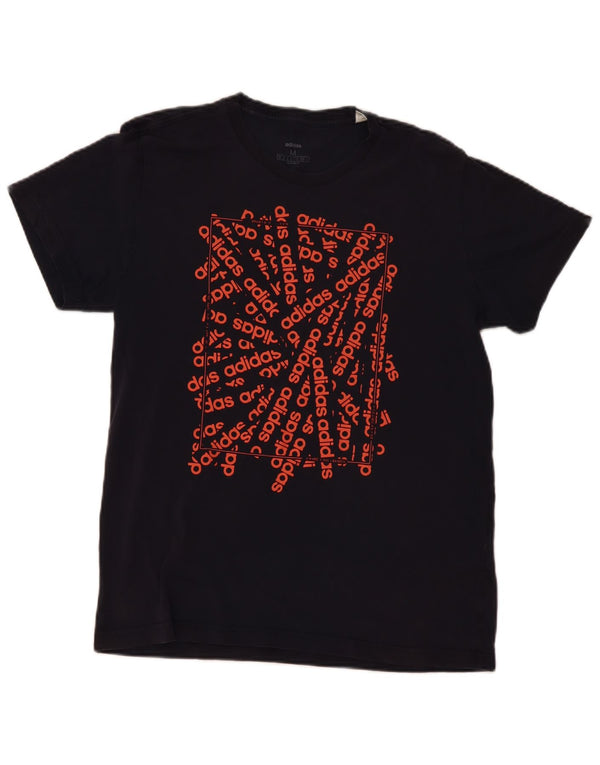 Adidas Camiseta Masculina Graphic Top Médio Algodão Azul Marinho