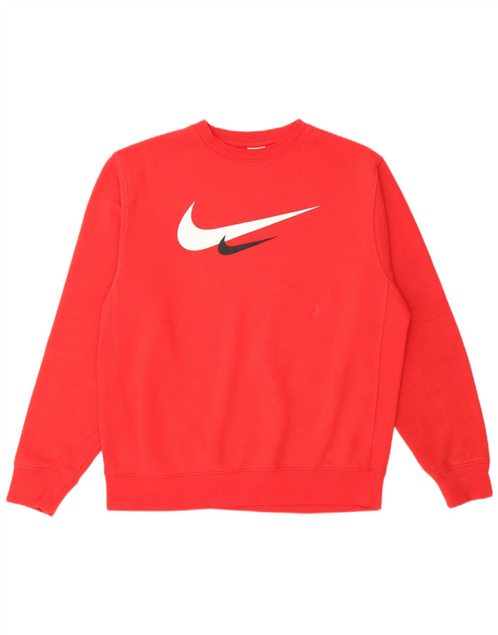Nike masculino gráfico moletom jumper médio algodão vermelho