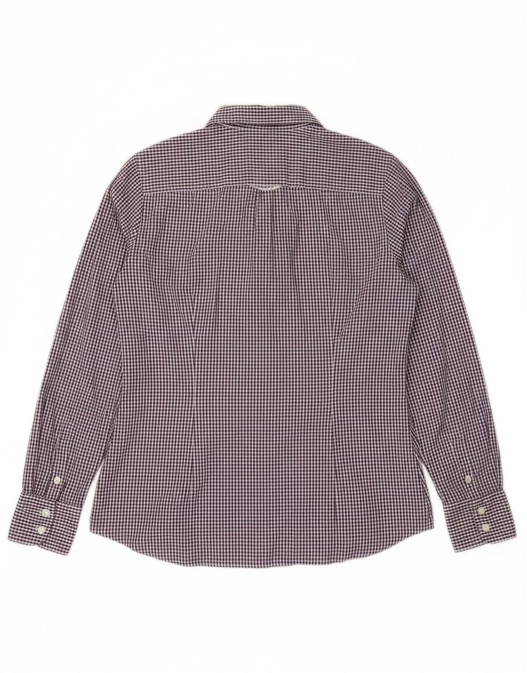 Camisa feminina TOMMY HILFIGER US 8 médio roxo algodão guingão