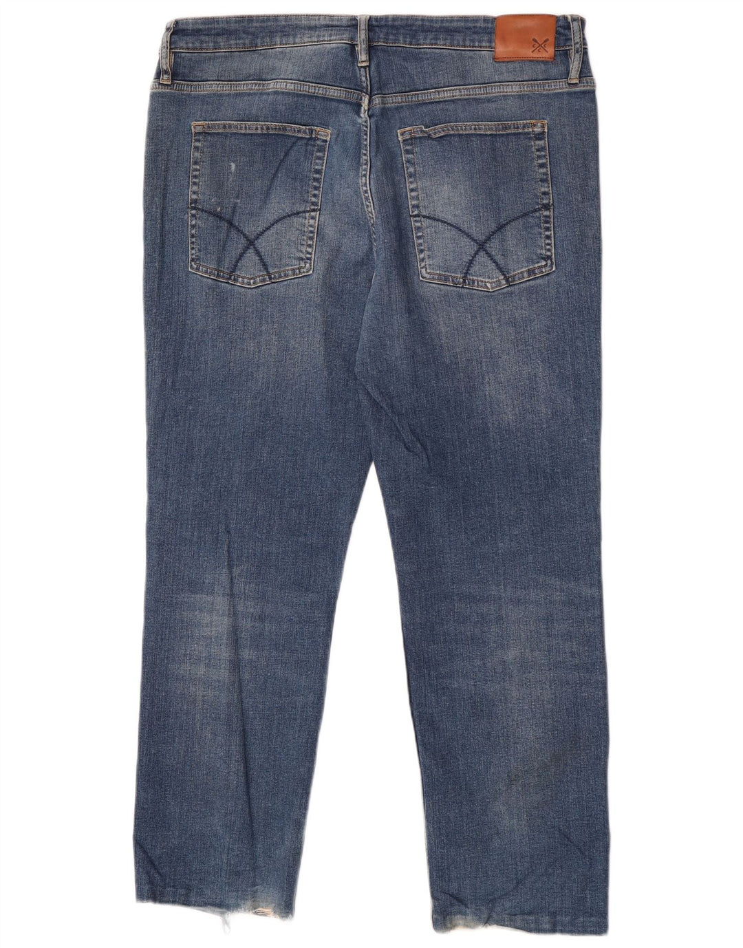 Crew Clothing Masculino Regular Straight Jeans W38 L27 Azul Algodão