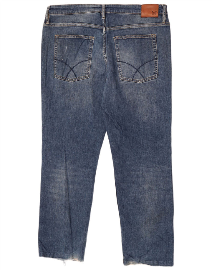 Crew Clothing Masculino Regular Straight Jeans W38 L27 Azul Algodão