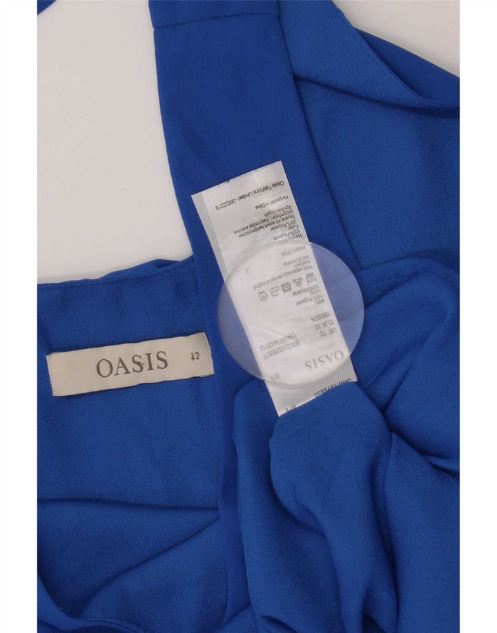 Colete feminino Oasis UK 12 poliéster azul médio