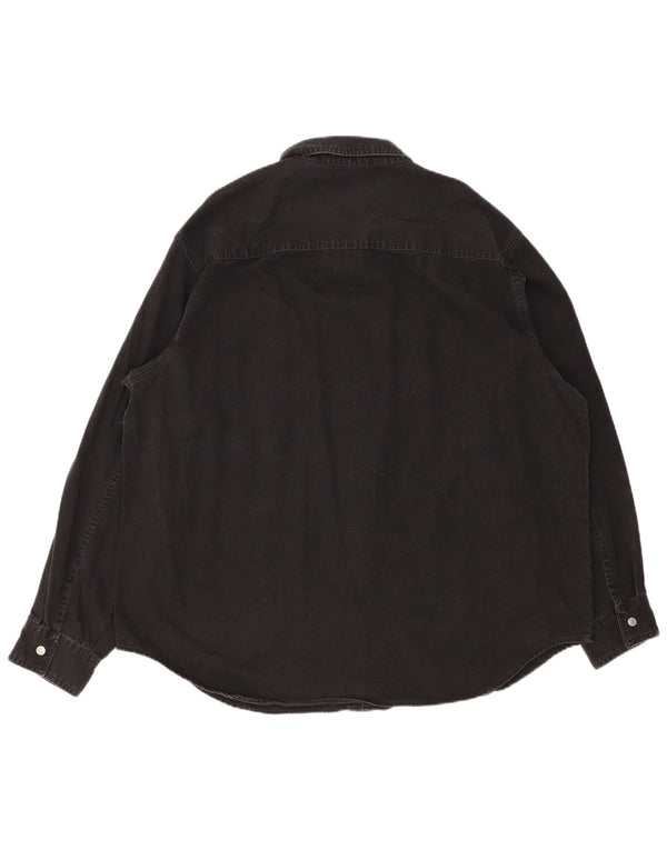 Camisa jeans masculina Levi's 2XL algodão preto