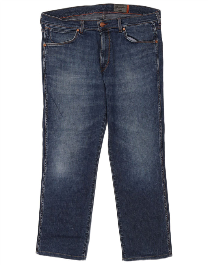 Jeans Wrangler masculino reto W38 L29 azul marinho